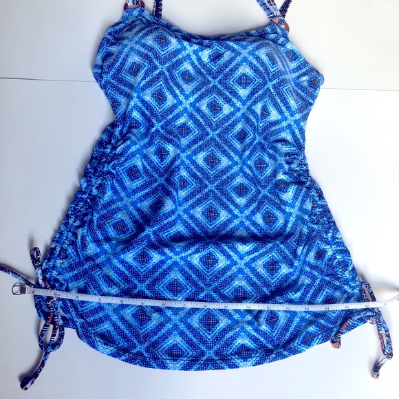 NEW CROFT & BARROW Tankini Swimsuit Top Blue Size6 - Picture 12 of 16